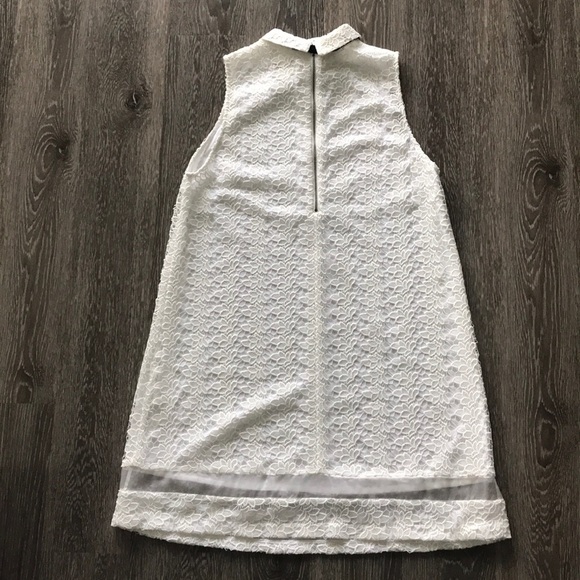 Alice + Olivia White Mini Dress with Black Bow - Picture 4 of 8